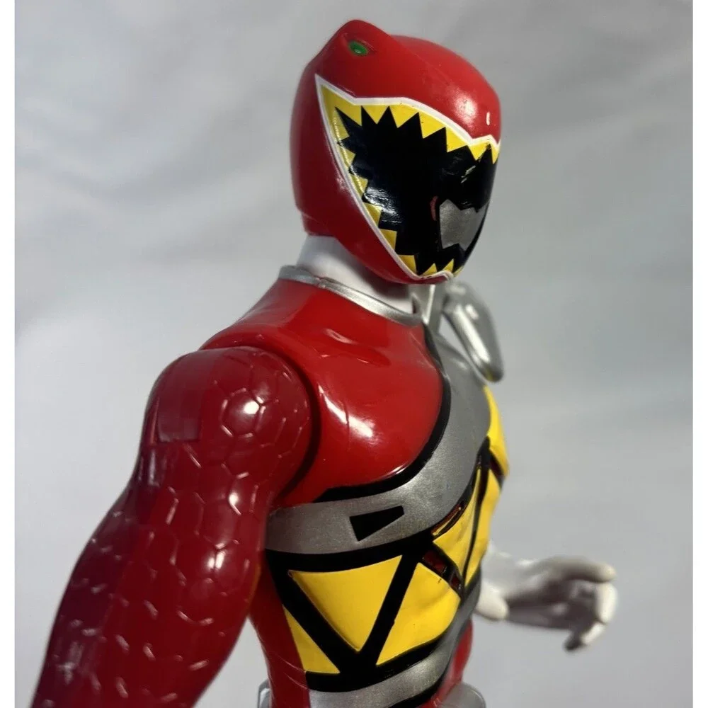 2014 Power Rangers Red Ranger Dino Super Charge Action Figure 10” Bandai Works